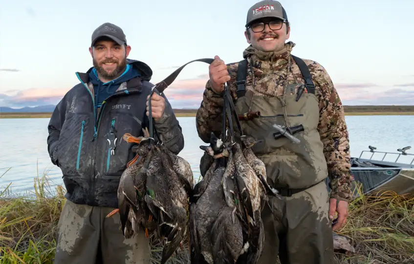 Togiak River Lodge's cast-and-blast in September offers silver salmon fishing and waterfowl hunting.