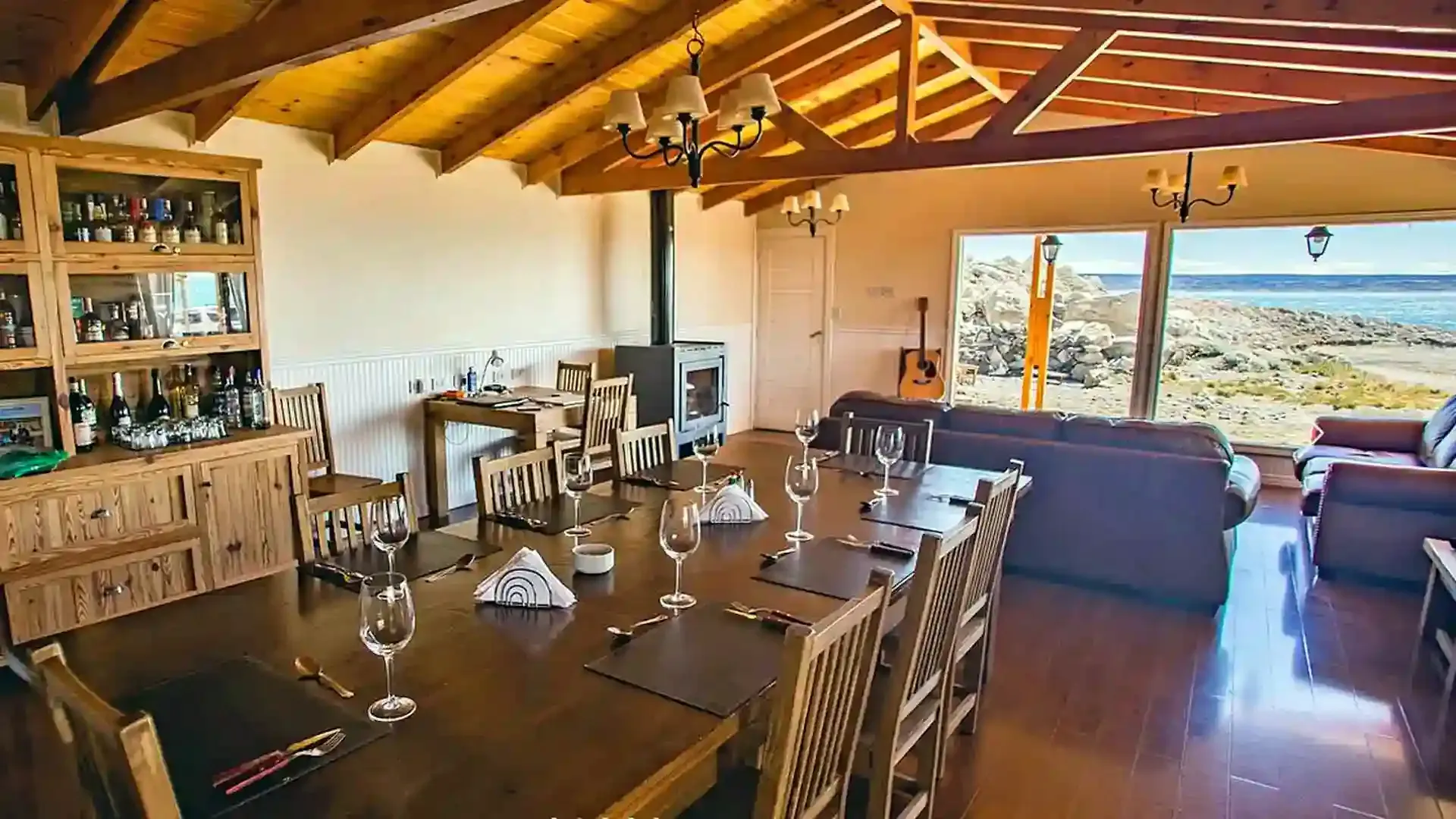 Great Room Jurassic Lake Lodge's great room overlooks Jurassic Lake.