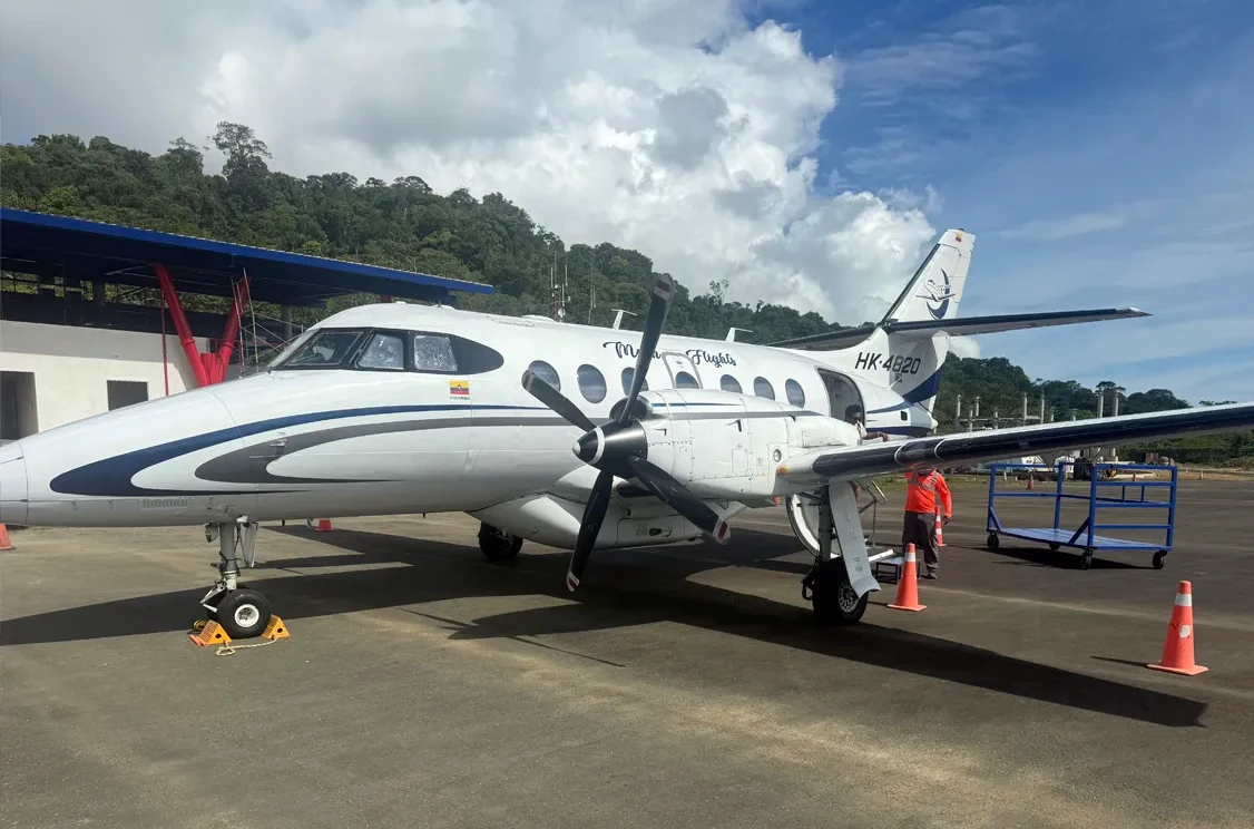 For the start of our hosted fishing trip, we took a 40-minute flight from Medellin to Bahia Solano in Colombia.