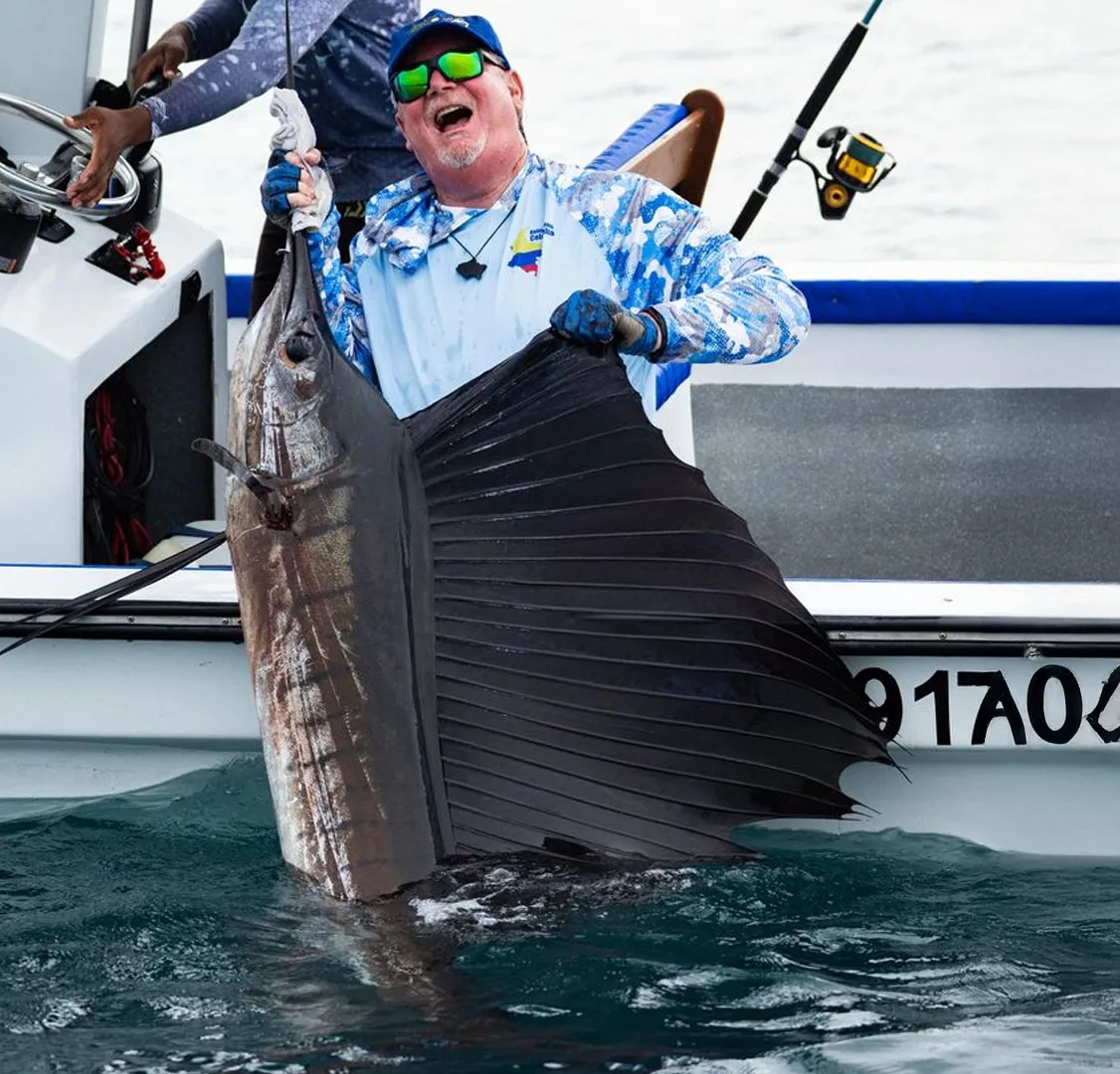 Bob with a Sailfish Bob with a sailfish during our Bahia Solano 2026 Hosted Fishing Week.