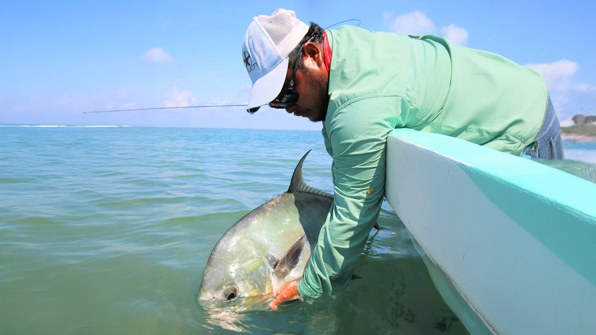 Permit fishing at Belize River Lodge.