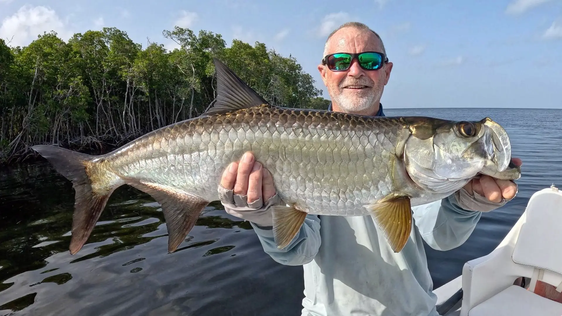 Use fly or light tackle for baby and juvenile tarpon with Tarpon Town Anglers in Campeche, Mexico.