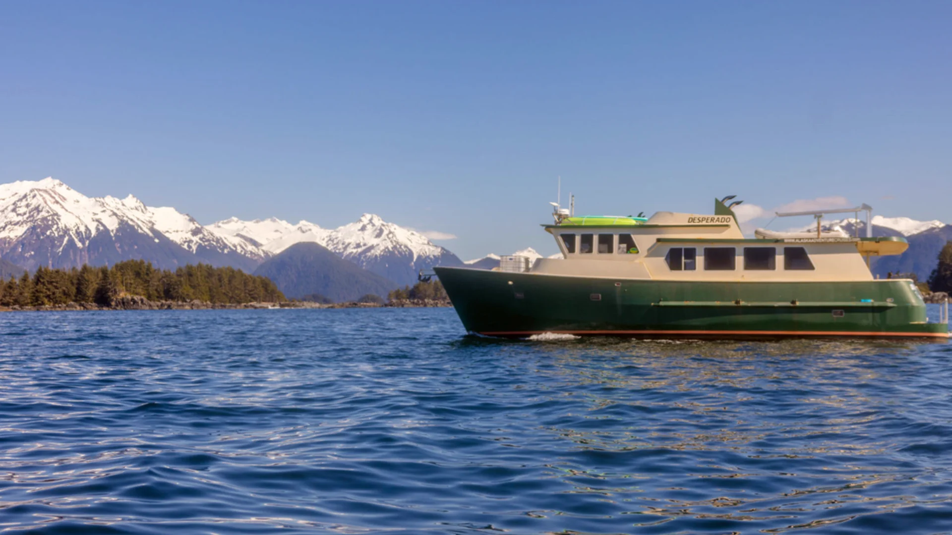 Cruise and fish Sitka, Alaska aboard The Desperado, a 67 foot liveaboard adventure.
