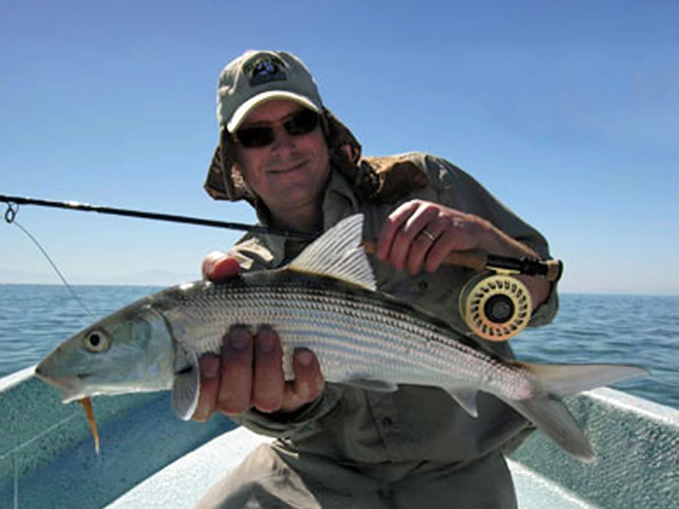 Bonefishing at El Pescador Lodge in Belize.