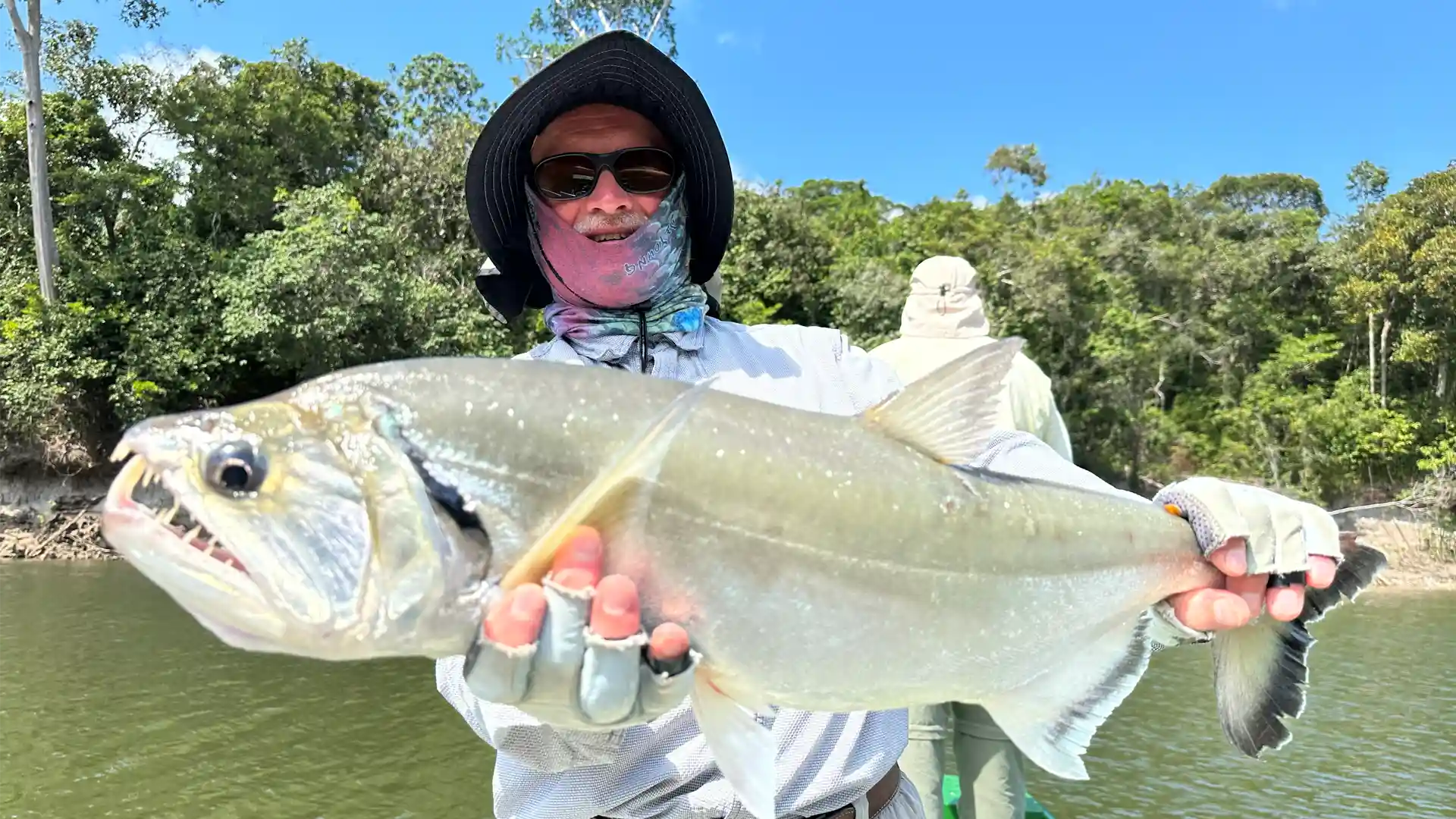 Guy Schoenborn with Agua Boa Payara during a Fishing with Larry hosted week.