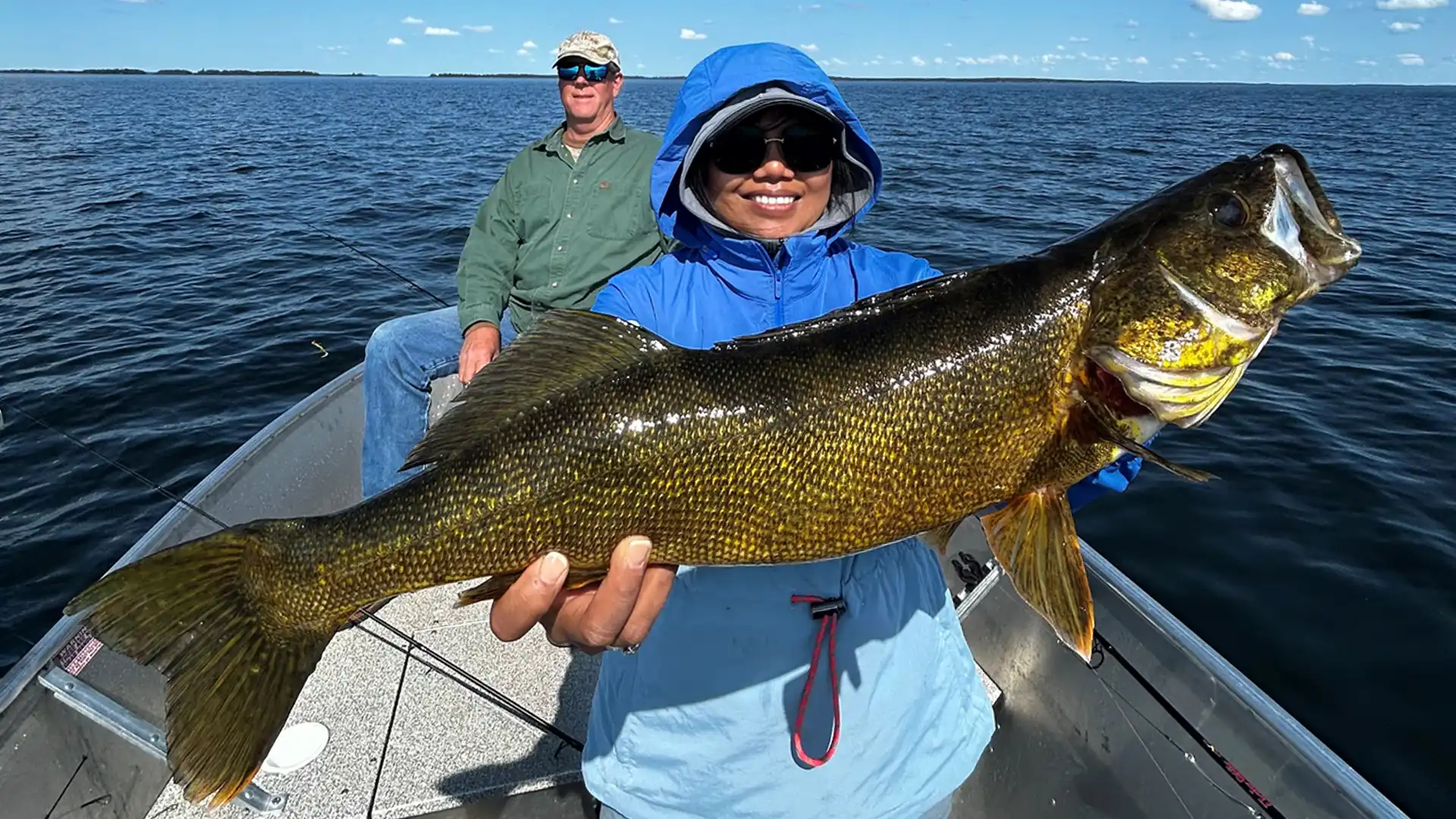 Elk Island Lake walleye fishing with Elk Island Lodge