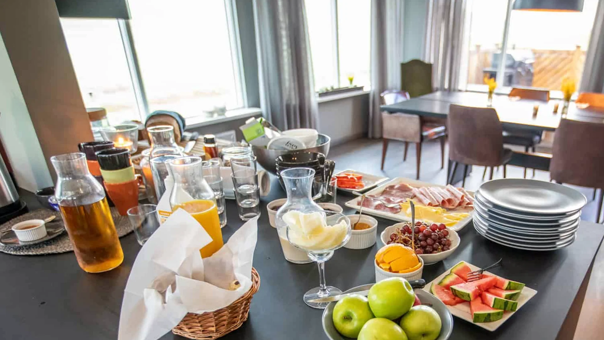 Long Valley Lodge in Iceland provides chef-prepared meals. You'll return each day to the Lodge for lunch.