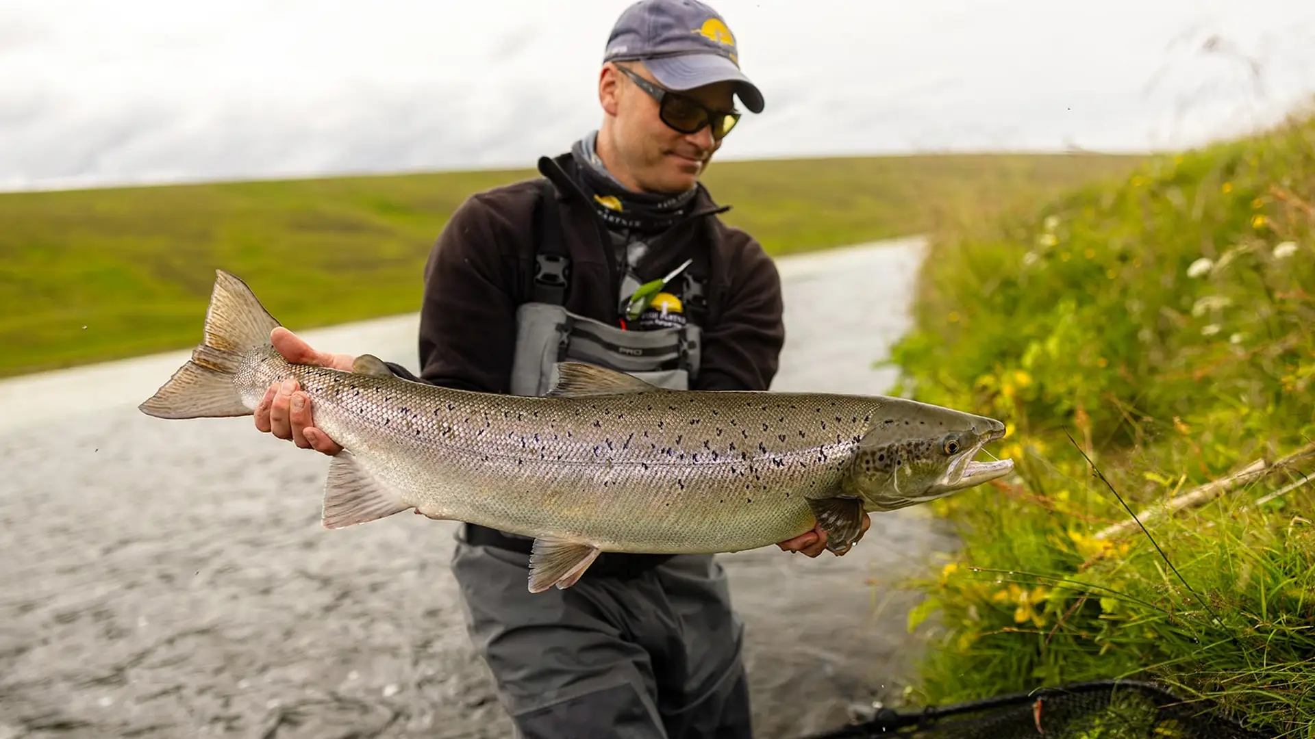 Flyfish for Atlantic salmon on the Blanda River with Fish Partners in northern Iceland.