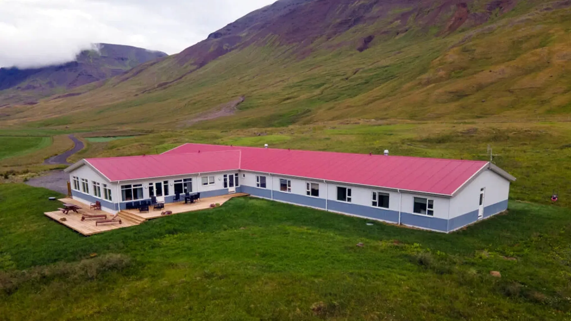 Fish Partner's Long Valley Lodge overlooks the Blanda River in northern Iceland.