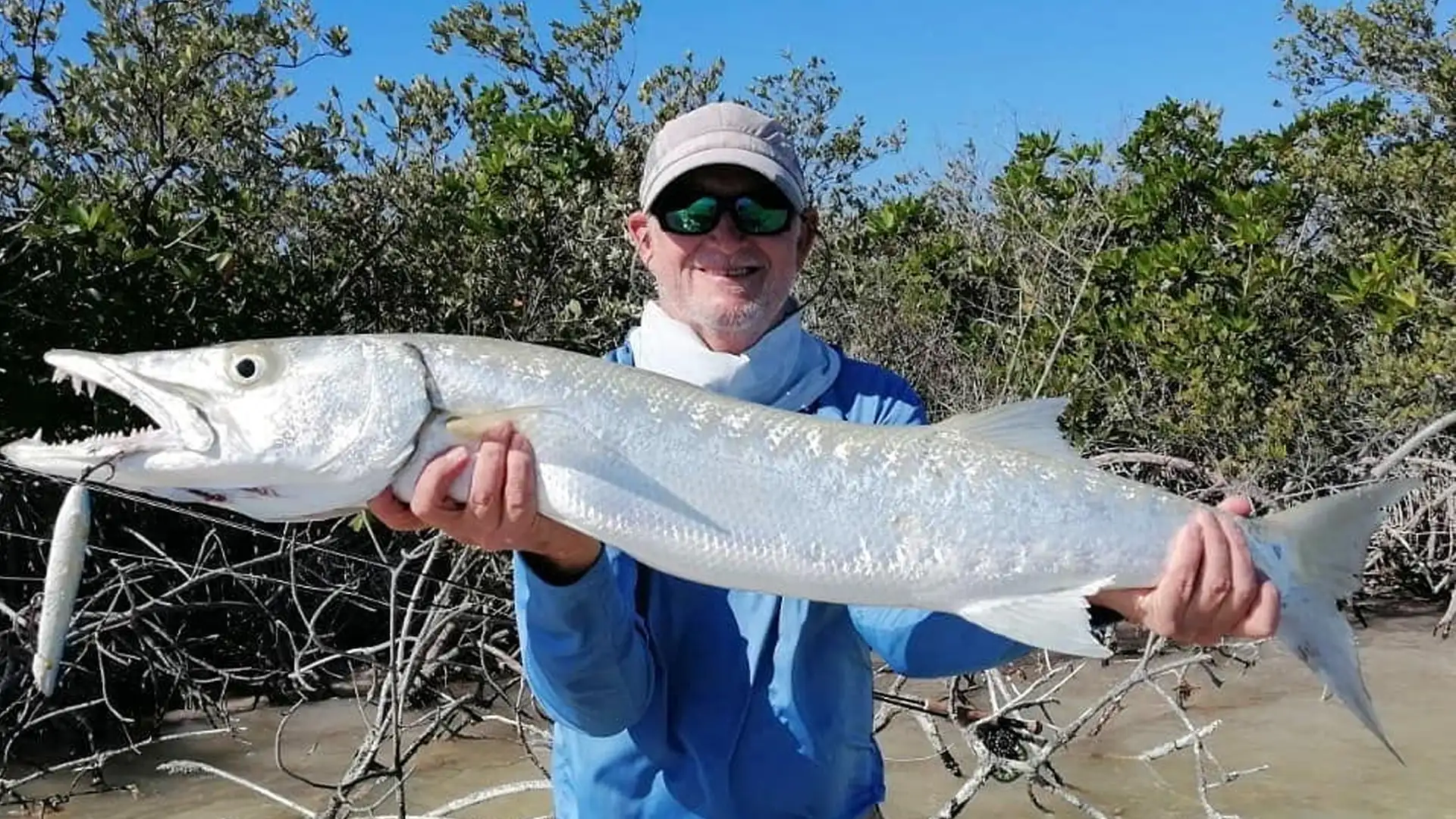 Fly or light tackle fishing for barracuda from Ascension Bay, Mexico.