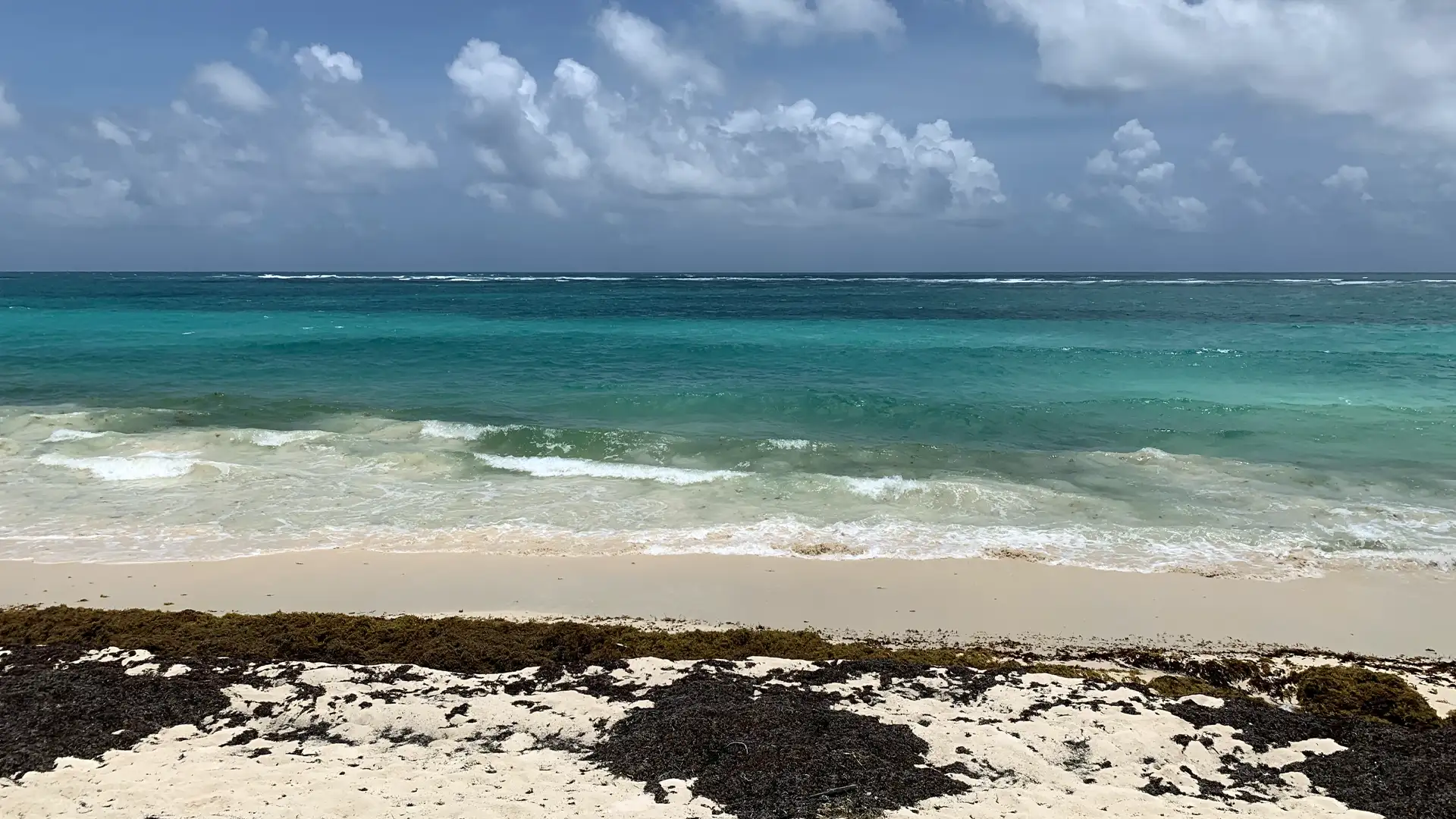Ocean views from Pesca Maya Lodge in Ascension Bay, Mexico.