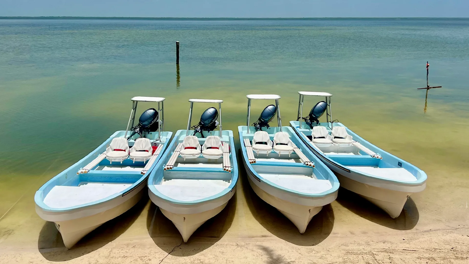 Flyfish the Isla Blanca fishery in Mexico for tarpon and permit from 23-foot pangas.