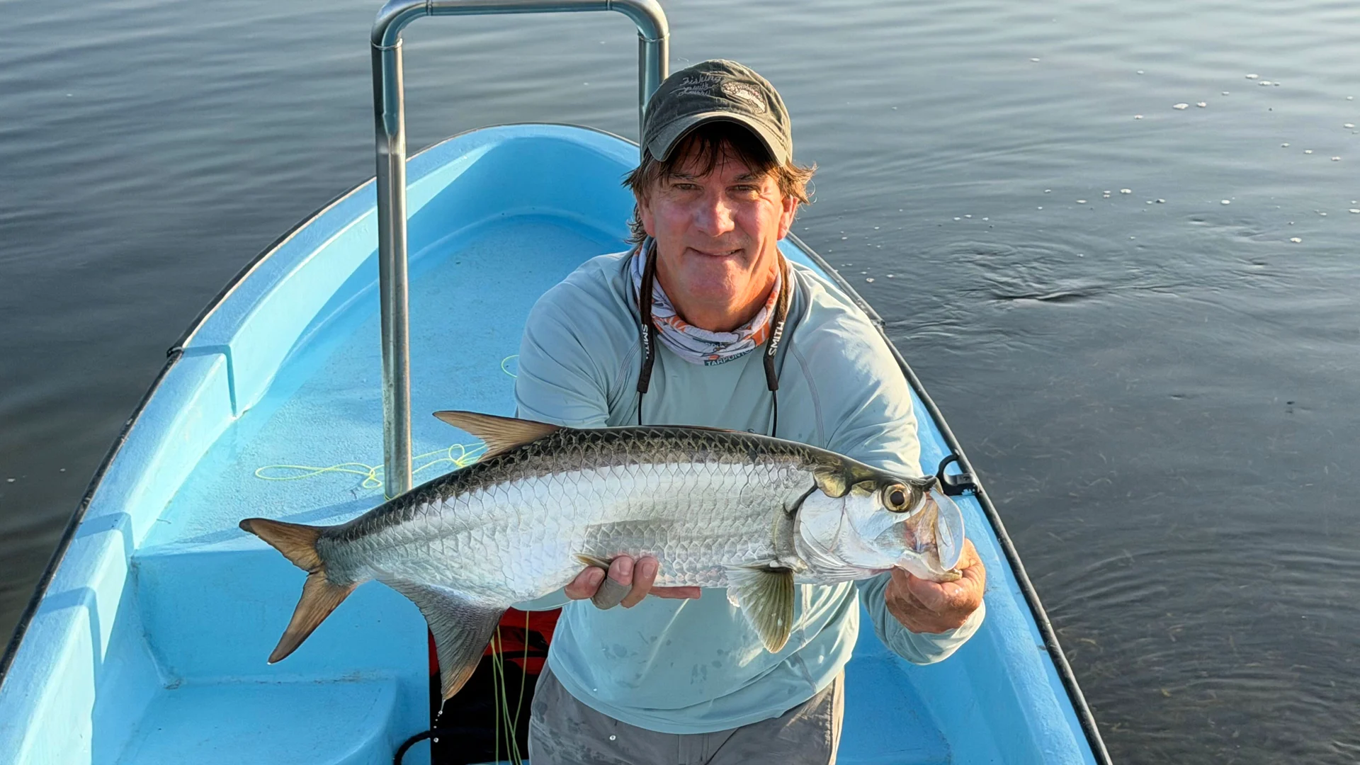 Brad Staples and Carlos his guide had three great days of tarpon fishing.