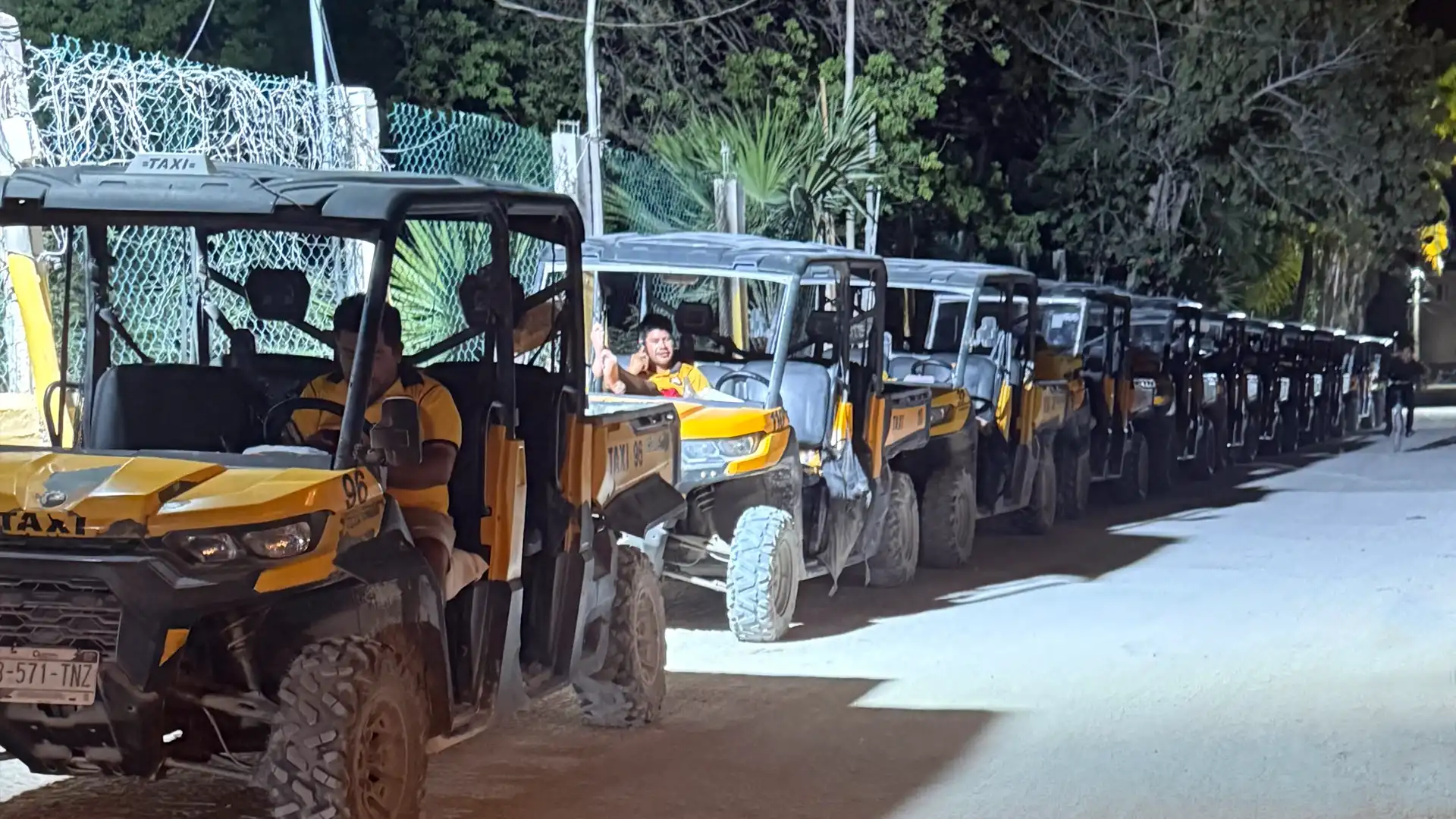 Side-by-Sides are the main means of transportation on Holbox Island.