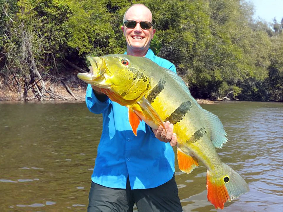 Itapara Lodge in Brazil offers great fly or lure angling for peacock bass.